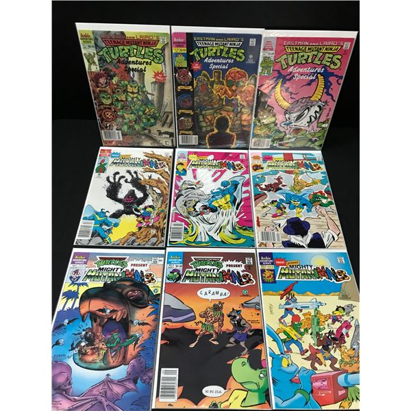 LOT OF 9 TEENAGE MUTANT NINJA TURTLES COMICS - ARCHIE ADVENTURE SERIES