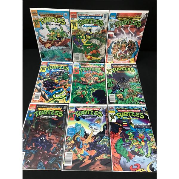 LOT OF 9 TEENAGE MUTANT NINJA TURTLES ADVENTURES COMICS - ARCHIE ADVENTURE SERIES