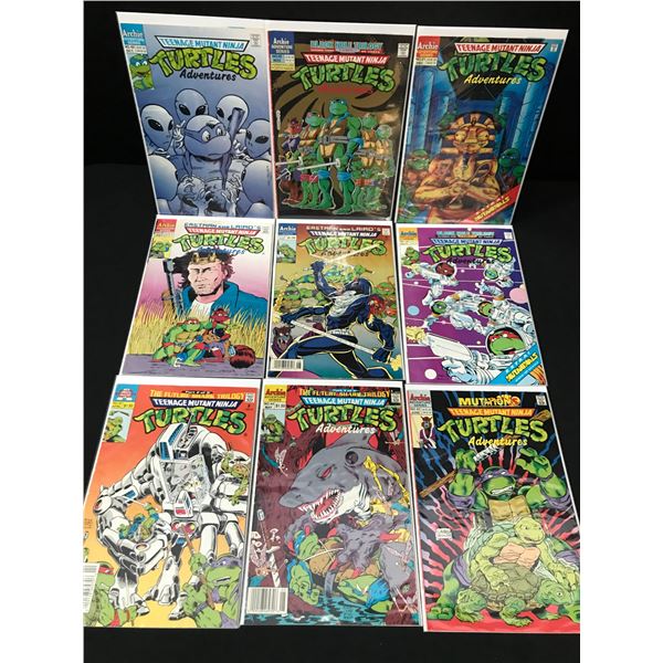 LOT OF 9 TEENAGE MUTANT NINJA TURTLES COMICS - ARCHIE ADVENTURE SERIES