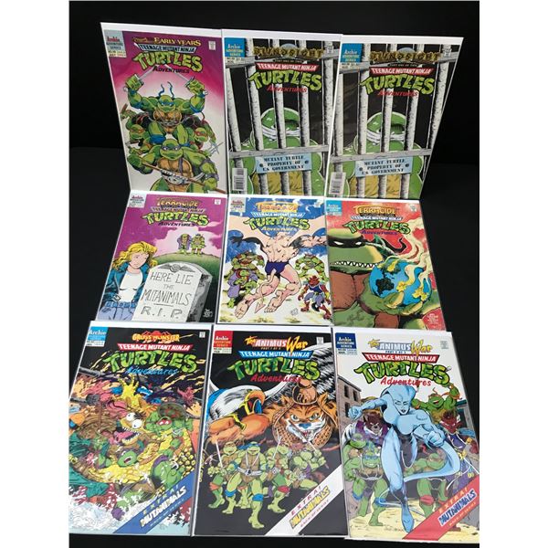 LOT OF 9 TEENAGE MUTANT NINJA TURTLES ADVENTURE COMICS - ARCHIE ADVENTURE SERIES