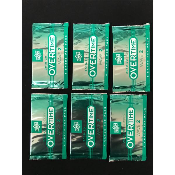 LOT OF 6 2019 OVERTIME WAVE 2 SEALED PACKS
