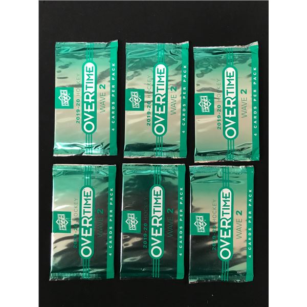 LOT OF 6 2019 OVERTIME WAVE 2 SEALED PACKS