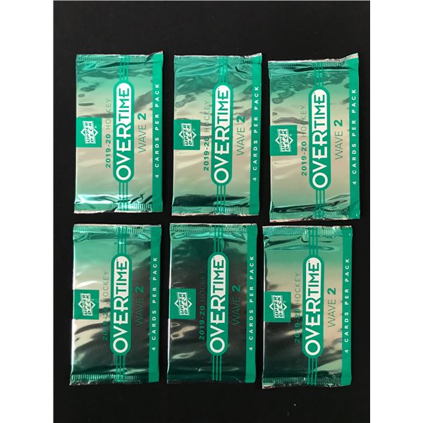 LOT OF 6 2019 OVERTIME WAVE 2 SEALED PACKS