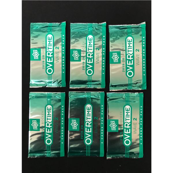 LOT OF 6 2019 OVERTIME WAVE 2 SEALED PACKS