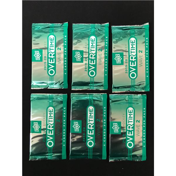 LOT OF 6 2019 OVERTIME WAVE 2 SEALED PACKS