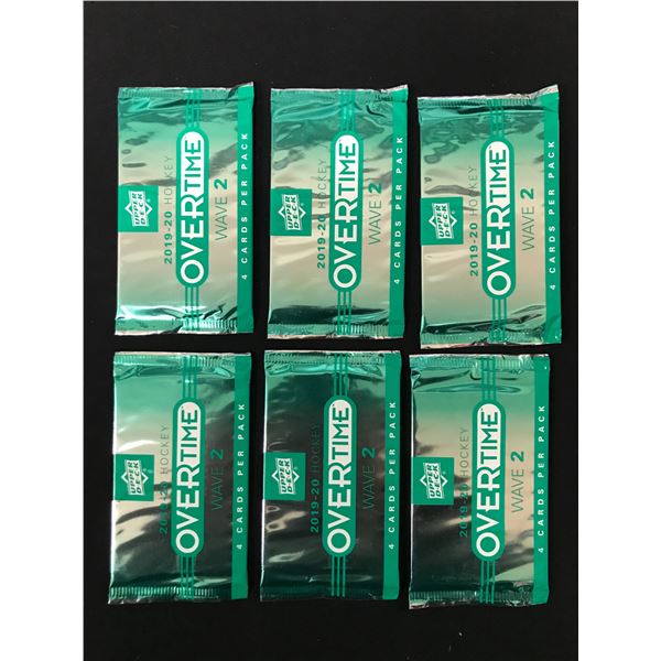 LOT OF 6 2019 OVERTIME WAVE 2 SEALED PACKS