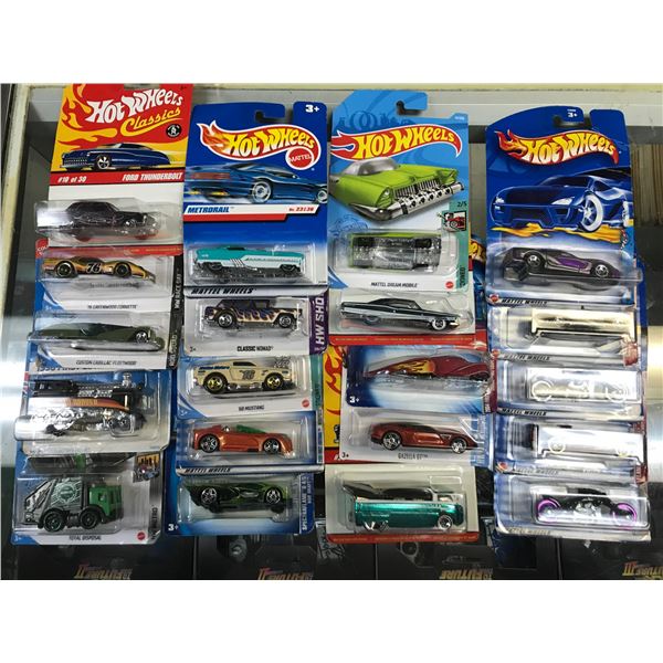 LOT OF 20 HOT WHEELS IN ORIGINAL PACKAGING