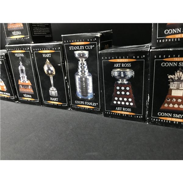 LOT OF 8 NHL TROPHIES WITH BOXES