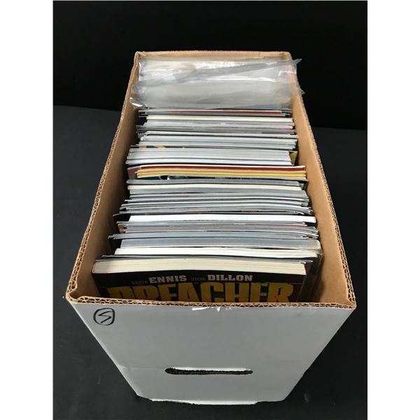BOX OF ASSORTED COMICS BOOKS - VARIOUS TITLES AND PUBLISHERS