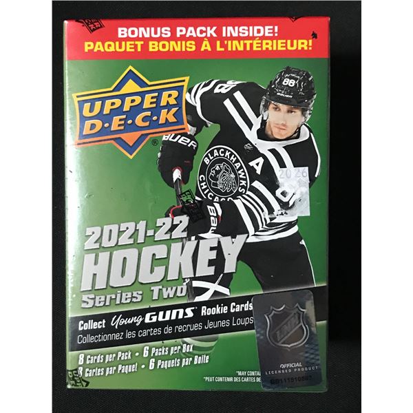 2021-22 UPPER DECK HOCKEY SERIES TWO SEALED TRADING CARDS BOX