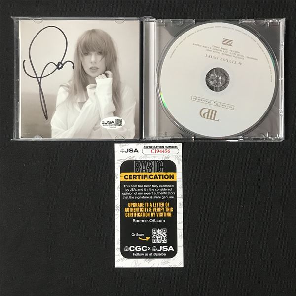 TAYLOR SwifT SIGNED CD SLEEVE - JSA COA