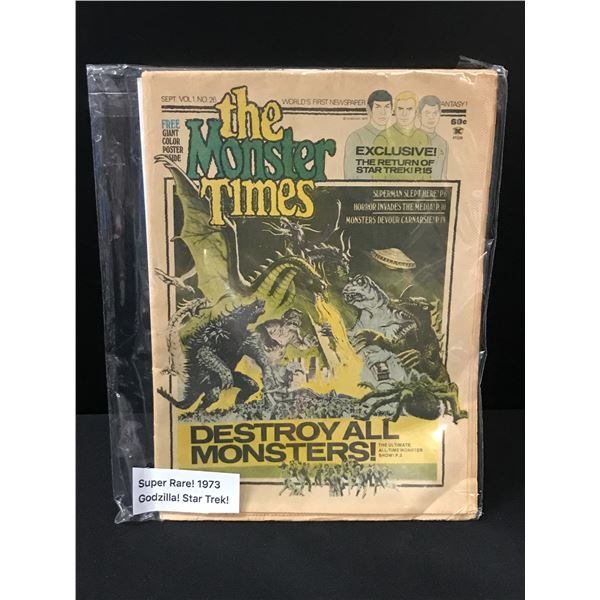 1973 RARE THE MONSTER TIMES MAGAZINE