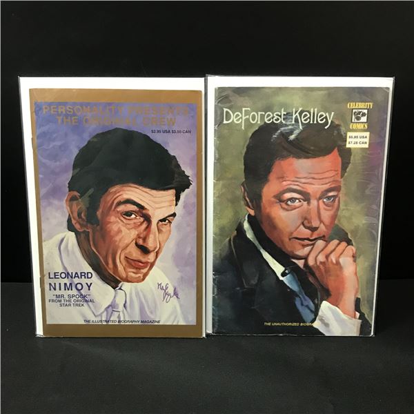 LOT OF 2 COMICS FOCUSED ON THE ACTORS FROM STAR TREK - CELEBRITY COMICS