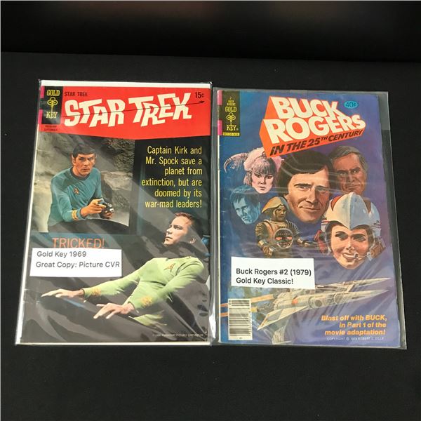 LOT OF 2 GOLD KEY COMICS - STAR TREK AND BUCK RODGERS