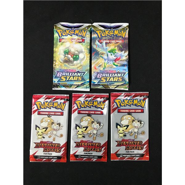 5 POKEMON TCG SEALED BOOSTER PACKS