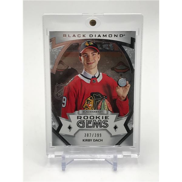 2019-20 UPPER DECK BLACK DIAMOND HOCKEY ROOKIE GEMS KIRBY DACH TRADING CARD 382/399