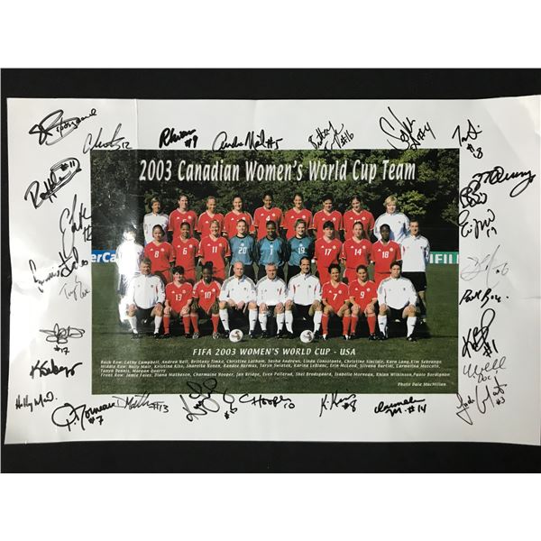 FIFA 2003 CANADIAN WOMEN'S WORLD CUP TEAM SIGNED PICTURE