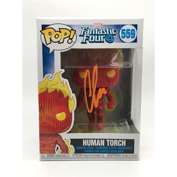 CHRIS EVANS SIGNED HUMAN TORCH FUNKO POP - KB COA