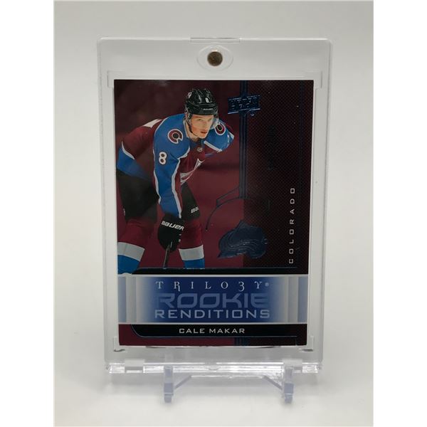 2019-20 UPPER DECK TRILOGY ROOKIE RENDITIONS CALE MAKAR TRADING CARD