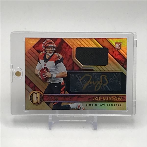 2020 PANINI GOLD STANDARD JOE BURROW ROOKIE PATCH AUTO TRADING CARD