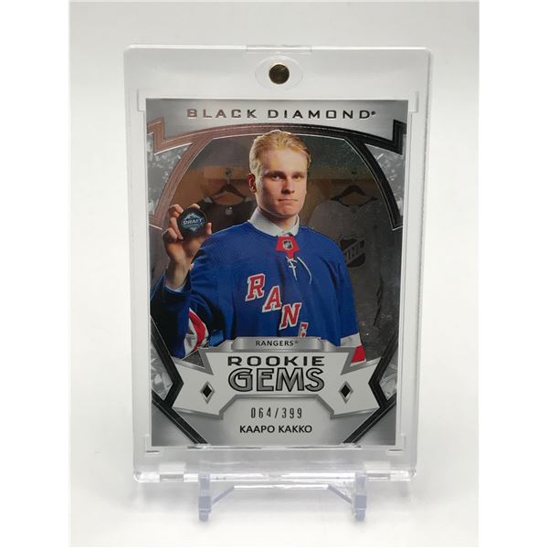 2019-20 BLACK DIAMOND HOCKEY ROOKIE GEMS KAAPO KAKKO TRADING CARD 064/399
