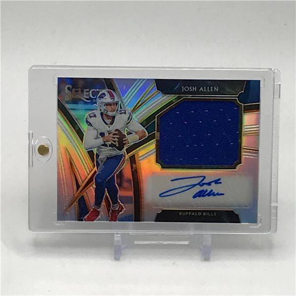 2019 PANINI SELECT FOOTBALL JOSH ALLEN SIGNED PATCH TRADING CARD