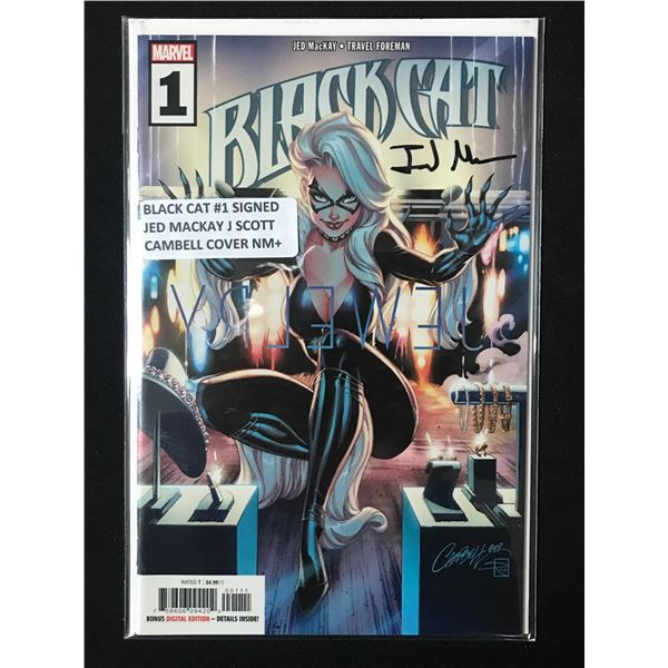 BLACKCAT #1 SIGNED BY JED MACKAY J SCOTT - MARVEL COMICS