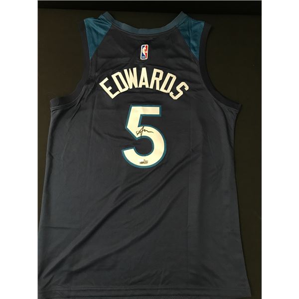 ANTHONY EDWARDS SIGNED MINNESOTA TIMBERWOLVES CUSTOM JERSEY - ACE COA