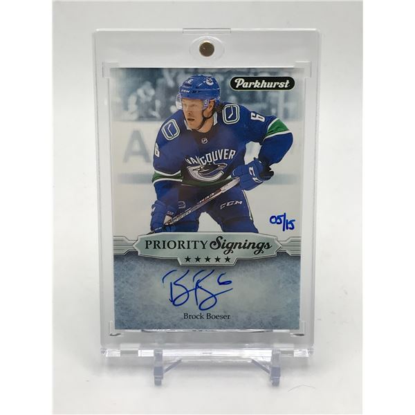2019 UPPER DECK FALL PROMOTION PRIORITY SIGNINGS BROCK BOESER SIGNED TRADING CARD 05/15