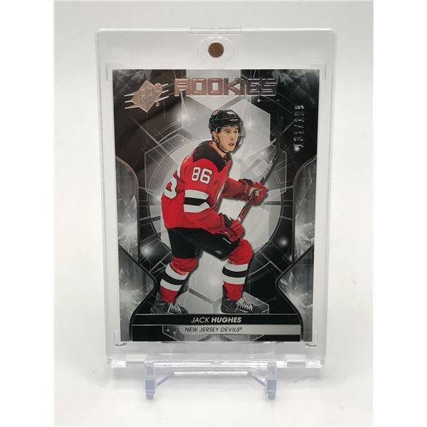 2019-20 UPPER DECK SPX HOCKEY JACK HUGHES ROOKIES CARD 131/199