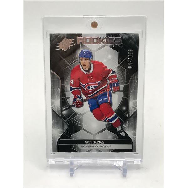 2019-20 UPPER DECK SPX HOCKEY NICK SUZUKI ROOKIES CARD 182/199