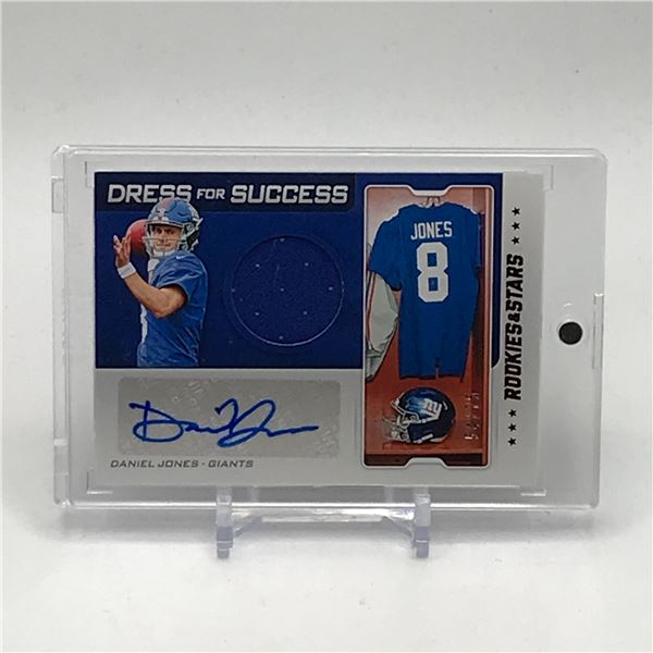 2019 PANINI ROOKIES AND STARS DANIEL JONES ROOKIE PATCH AUTO 54/75