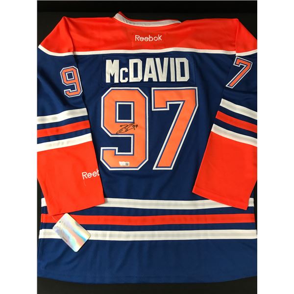 CONNOR MCDAVID SIGNED EDMONTON OILERS CUSTOM JERSEY - ACE COA
