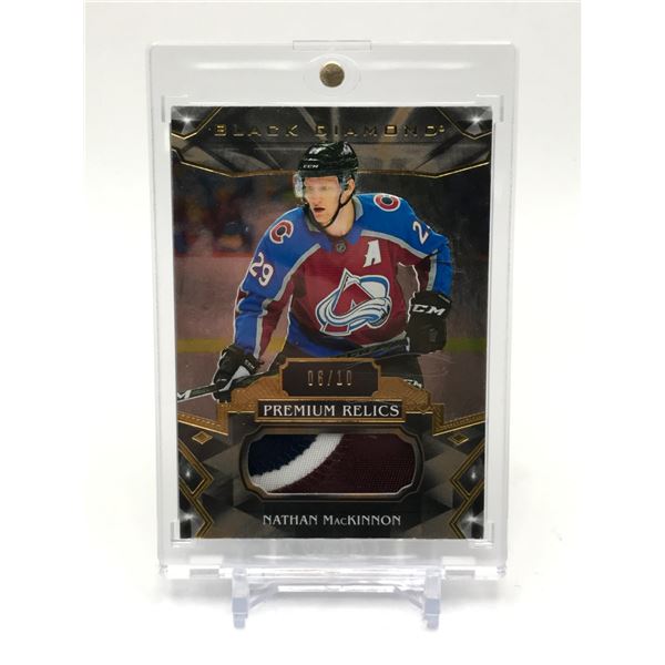 2019-20 UPPER DECK BLACK DIAMOND HOCKEY NATHAN MACKINNON PATCH TRADING CARD 06/10