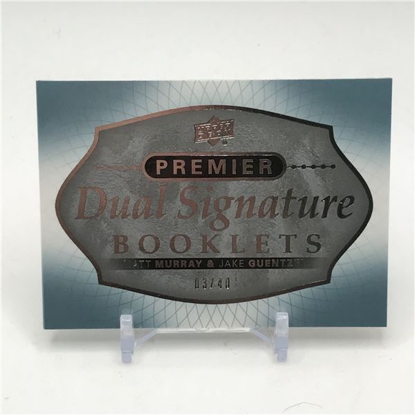 UPPER DECK PREMIER DUAL SIGNATURE BOOKLETS MATT MURRAY AND JAKE GUENTZEL TRADING CARD 03/40