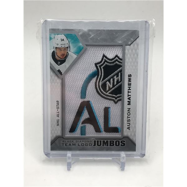 2019-20 UPPER DECK BLACK DIAMOND HOCKEY AUSTON MATTHEWS TEAM LOGO JUMBO PATCH CARD
