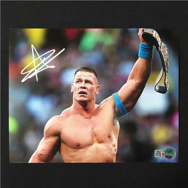 JOHN CENA SIGNED 8X10 - WWOC COA
