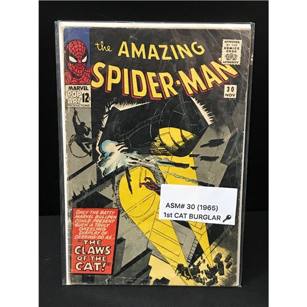 THE AMAZING SPIDERMAN #30 (1965) 1ST CAT BURGLAR - MARVEL COMICS
