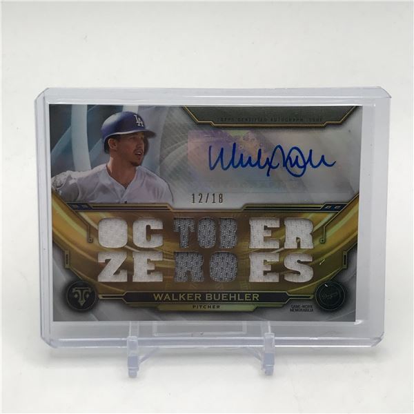 2019 TOPPS TRIPLE THREADS WALKER BUELHER PATCH AUTO 12/18