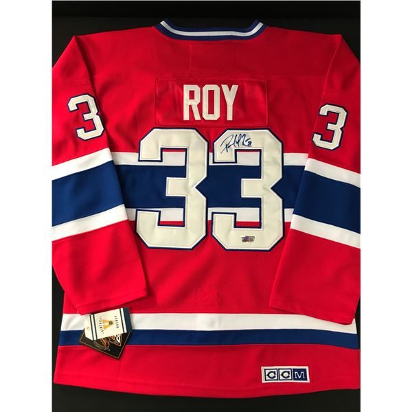 PATRICK ROY SIGNED MONTREAL CANADIANS SIGNED CUSTOM JERSEY - ACE COA
