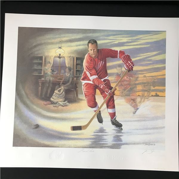 LTD EDITION GORDIE HOWE AND JAMES LUMBERS SIGNED MR. HOCKEY PRINT 138/159