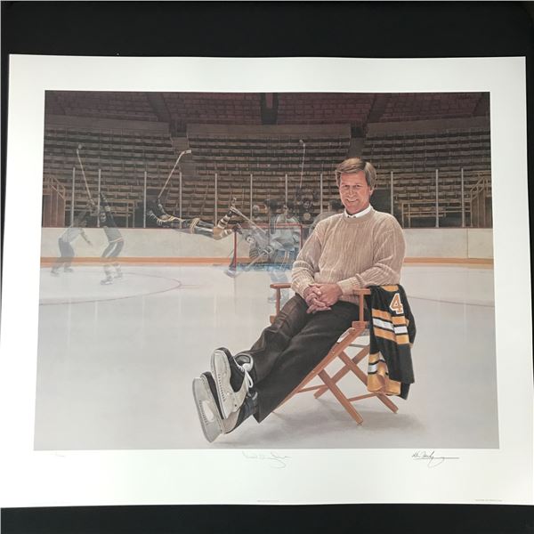 LTD EDITION BOBBY ORR AND JAMES LUMBER SIGNED SIGNED PRINT 699/4444