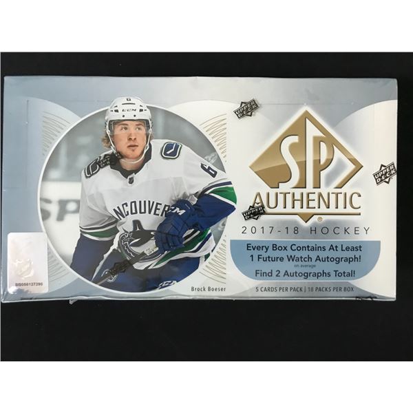 2017-18 UPPER DECK SP AUTHENTIC SEALED TRADING CARDS BOX