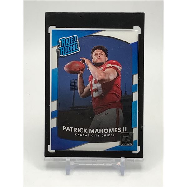 2017 PANINI DONRUSS FOOTBALL PATRICK MAHOMES II RATED ROOKIES TRADING CARD