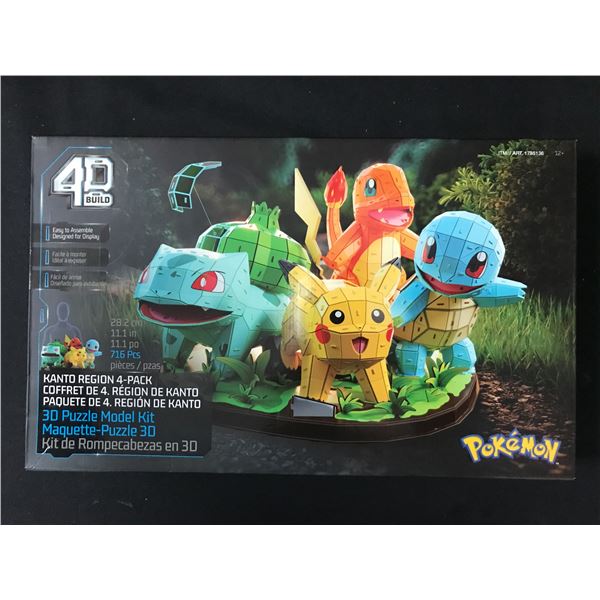 POKEMON KANTO REGION 4 PACK 4D BUILD KIT IN ORIGINAL PACKAGING