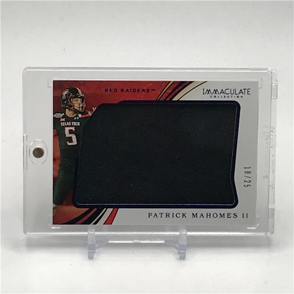 2020 PANINI IMMACULATE COLLECTION PATRICK MAHOMES II PATCH TRADING CARD 18/25