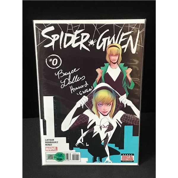 BRYCE DALLAS HOWARD SIGNED SPIDER GWEN COMIC - MARVEL COMICS WWOC COA