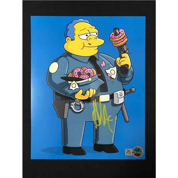 HANK AZARIA SIGNED CHIEF WIGGUM SIMPSONS 8X10 - WWOC COA