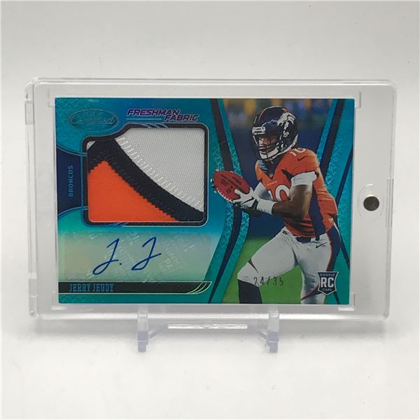 2020 PANINI CERTIFIED FOOTBALL JERRY JEUDY SIGNED ROOKIE PATCH CARD 24/35