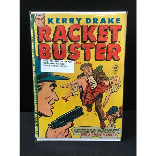 KERRY DRAKE RACKET BUSTER #33 (1952) COMPLETE AND ATTACHED